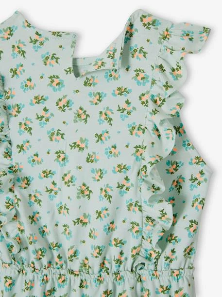 Robe Imprimée à Volants Fille Vert Imprimé - Vertbaudet 4 Robe Imprimée à Volants Fille Vert Imprimé - Vertbaudet – Image 4