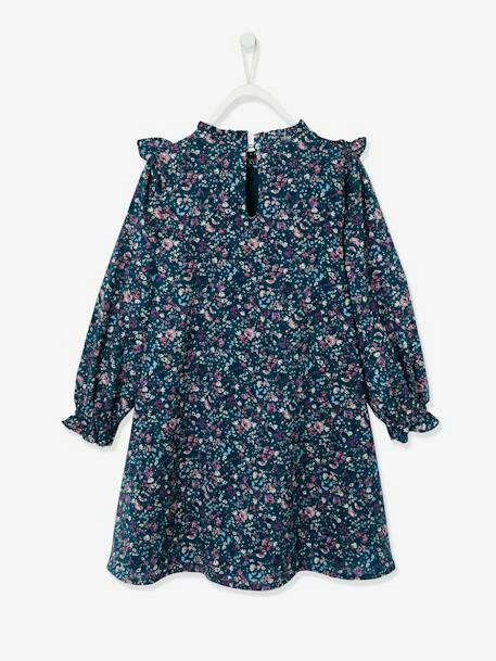 Robe Imprimée Fleurs Fille Vert Imprimé - Vertbaudet 4 Robe Imprimée Fleurs Fille Vert Imprimé - Vertbaudet – Image 4