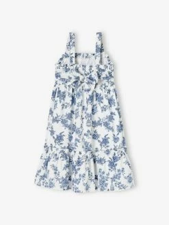 Robe Longue à Bretelles Cérémonie Fille écru - Vertbaudet -cyrillus boutique robe longue a bretelles ceremonie fille 2