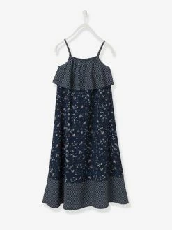 Robe Longue à Bretelles Imprimée Fille Encre Imprimé - Vertbaudet 4 Robe Longue à Bretelles Imprimée Fille Encre Imprimé - Vertbaudet -cyrillus boutique robe longue a bretelles imprimee fille 1