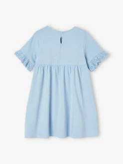 Robe Manches Courtes En Broderie Anglaise Fille Bleu Grisé - Vertbaudet 7 Robe Manches Courtes En Broderie Anglaise Fille Bleu Grisé - Vertbaudet -cyrillus boutique robe manches courtes en broderie anglaise fille 1