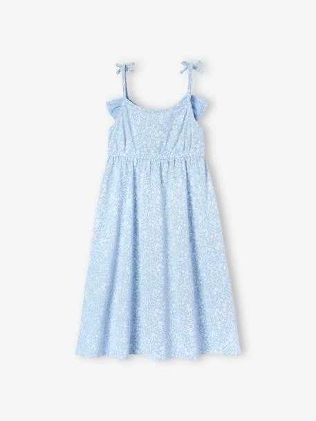 Robe Mi-longue à Bretelles Imprimée Fleurs Fille Multicolore - Vertbaudet 2 Robe Mi-longue à Bretelles Imprimée Fleurs Fille Multicolore - Vertbaudet – Image 2