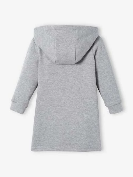 Robe Molleton à Capuche Fille Détails Fantaisie Marine - Vertbaudet 6 Robe Molleton à Capuche Fille Détails Fantaisie Marine - Vertbaudet – Image 6
