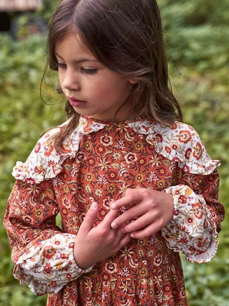 Robe Patchwork Gipsy Fille Chamois Imprimé - Vertbaudet 6 Robe Patchwork Gipsy Fille Chamois Imprimé - Vertbaudet – Image 6