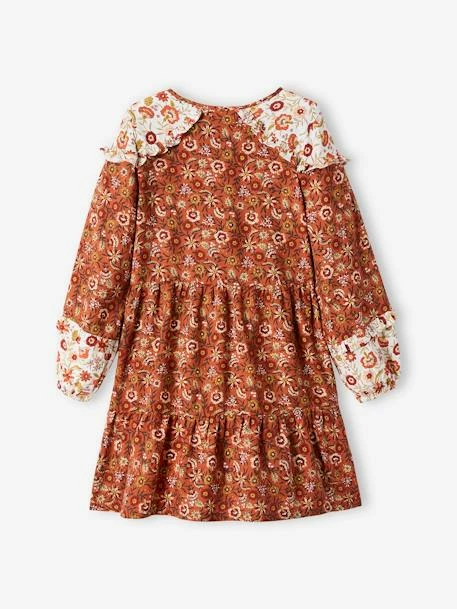 Robe Patchwork Gipsy Fille Chamois Imprimé - Vertbaudet 1 Robe Patchwork Gipsy Fille Chamois Imprimé - Vertbaudet