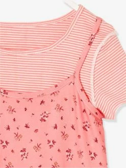 Robe Réversible Fille Bimatière Rose - Vertbaudet -cyrillus boutique robe reversible fille bimatiere 2