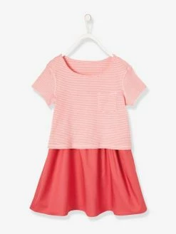Robe Réversible Fille Bimatière Rose - Vertbaudet