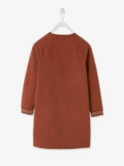 Alternative view of Robe Sweat Basics Style Collège Fille Vert Foncé Imprimé - Vertbaudet