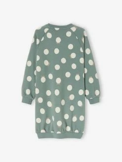 Alternative view of Robe Sweat Fantaisie Fille Bleu Grisé - Vertbaudet