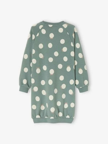 Robe Sweat Fantaisie Fille Bleu Grisé - Vertbaudet 2 Robe Sweat Fantaisie Fille Bleu Grisé - Vertbaudet – Image 2