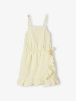 Robe Volantée à Bretelles Fille Effet Portefeuille Fantaisie Blanc - Vertbaudet 8 Robe Volantée à Bretelles Fille Effet Portefeuille Fantaisie Blanc - Vertbaudet -cyrillus boutique robe volantee a bretelles fille effet portefeuille fantaisie 2