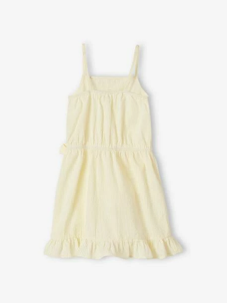 Robe Volantée à Bretelles Fille Effet Portefeuille Fantaisie Blanc - Vertbaudet 4 Robe Volantée à Bretelles Fille Effet Portefeuille Fantaisie Blanc - Vertbaudet – Image 4