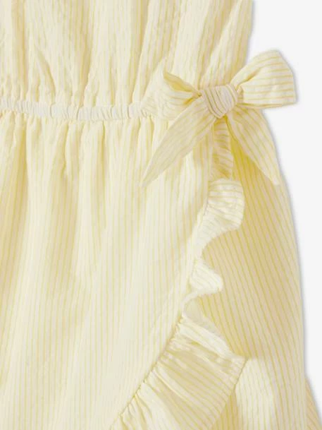 Robe Volantée à Bretelles Fille Effet Portefeuille Fantaisie Blanc - Vertbaudet 5 Robe Volantée à Bretelles Fille Effet Portefeuille Fantaisie Blanc - Vertbaudet – Image 5