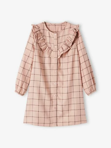 Robe Volantée à Carreaux Fille Rose Carreaux - Vertbaudet 6 Robe Volantée à Carreaux Fille Rose Carreaux - Vertbaudet – Image 6