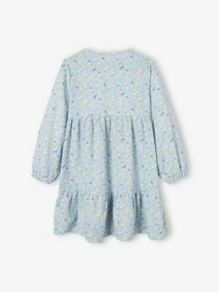 Robe Volantée à Fleurs Fille Détail Matelassé Fantaisie Bleu Ciel - Vertbaudet 8 Robe Volantée à Fleurs Fille Détail Matelassé Fantaisie Bleu Ciel - Vertbaudet -cyrillus boutique robe volantee a fleurs fille detail matelasse fantaisie 2