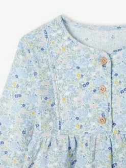 Robe Volantée à Fleurs Fille Détail Matelassé Fantaisie Bleu Ciel - Vertbaudet 9 Robe Volantée à Fleurs Fille Détail Matelassé Fantaisie Bleu Ciel - Vertbaudet -cyrillus boutique robe volantee a fleurs fille detail matelasse fantaisie 3