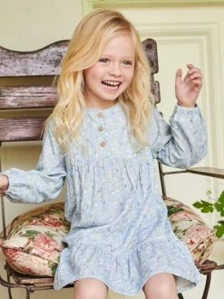 Robe Volantée à Fleurs Fille Détail Matelassé Fantaisie Bleu Ciel - Vertbaudet 10 Robe Volantée à Fleurs Fille Détail Matelassé Fantaisie Bleu Ciel - Vertbaudet -cyrillus boutique robe volantee a fleurs fille detail matelasse fantaisie 4