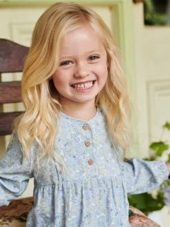 Robe Volantée à Fleurs Fille Détail Matelassé Fantaisie Bleu Ciel - Vertbaudet 11 Robe Volantée à Fleurs Fille Détail Matelassé Fantaisie Bleu Ciel - Vertbaudet -cyrillus boutique robe volantee a fleurs fille detail matelasse fantaisie 5