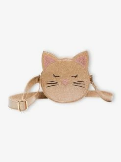 Sac Rond Fille Chat Scintillant Or - Vertbaudet