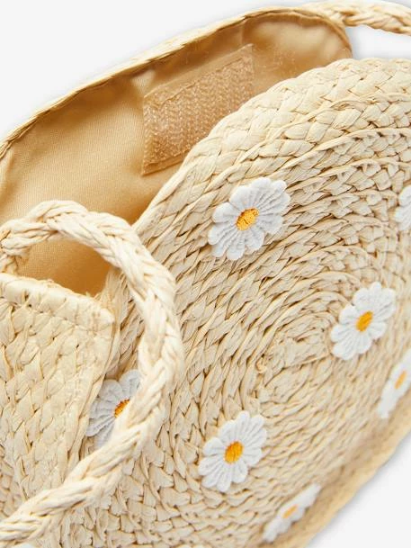 Sac Rond Fille Marguerites Façon Paille Sable - Vertbaudet 5 Sac Rond Fille Marguerites Façon Paille Sable - Vertbaudet – Image 5