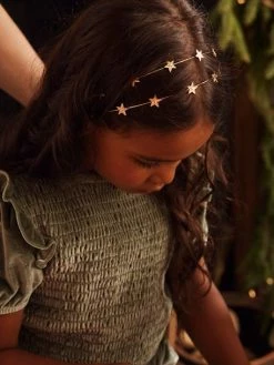 Serre-tête En Métal Fille Motif étoiles Beige Doré - Vertbaudet