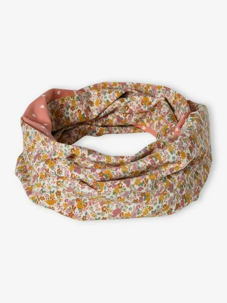 Snood Fille Réversible Fleurs/coeurs Rose Imprimé - Vertbaudet 1 Snood Fille Réversible Fleurs/coeurs Rose Imprimé - Vertbaudet