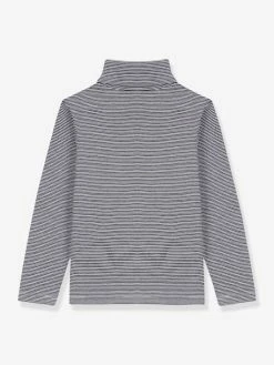 Alternative view of Sous-pull Rayé Enfant Coton Bio PETIT BATEAU Marine - Petit Bateau