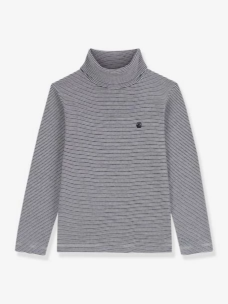 Sous-pull Rayé Enfant Coton Bio PETIT BATEAU Marine - Petit Bateau 1 Sous-pull Rayé Enfant Coton Bio PETIT BATEAU Marine - Petit Bateau