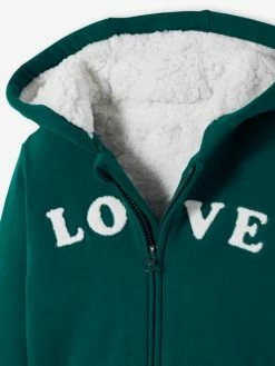 Sweat à Capuche Doublé Sherpa Vert Anglais - Vertbaudet 6 Sweat à Capuche Doublé Sherpa Vert Anglais - Vertbaudet -cyrillus boutique sweat a capuche double sherpa 2