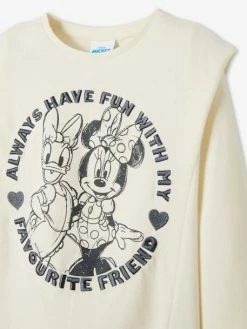 Sweat à épaulettes Fille Minnie & Friends® Beige Clair Animé - Minnie -cyrillus boutique sweat a epaulettes fille minnie friends 2