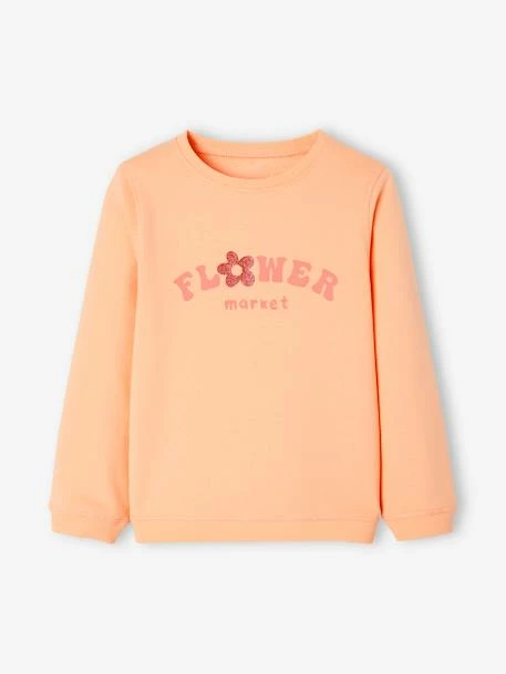 Sweat à Message Basics Fille Détails Irisés Lilas - Vertbaudet 5 Sweat à Message Basics Fille Détails Irisés Lilas - Vertbaudet – Image 5