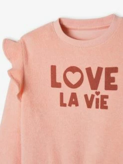 Sweat à Volants En éponge Fille Rose Pâle - Vertbaudet 5 Sweat à Volants En éponge Fille Rose Pâle - Vertbaudet -cyrillus boutique sweat a volants en eponge fille 2