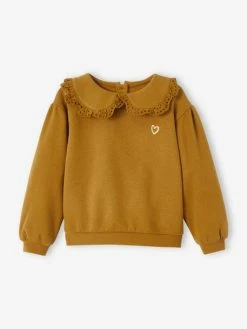 Sweat Col Claudine En Broderie Anglaise Fille Caramel - Vertbaudet 8 Sweat Col Claudine En Broderie Anglaise Fille Caramel - Vertbaudet -cyrillus boutique sweat col claudine en broderie anglaise fille 2