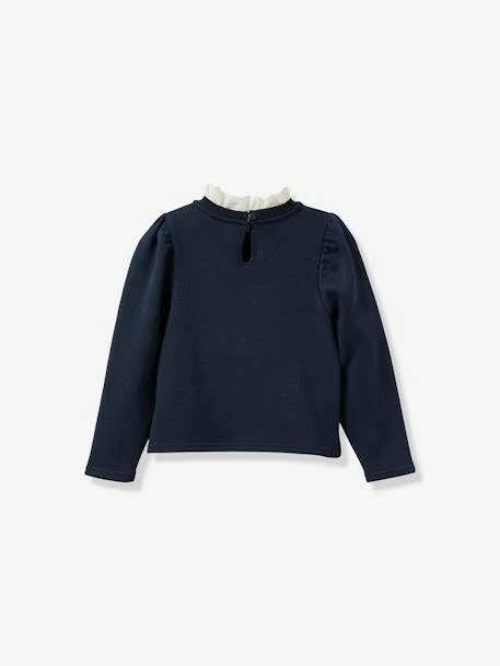 Sweat Col En Dentelle Fille CYRILLUS Marine - Cyrillus 2 Sweat Col En Dentelle Fille CYRILLUS Marine - Cyrillus – Image 2