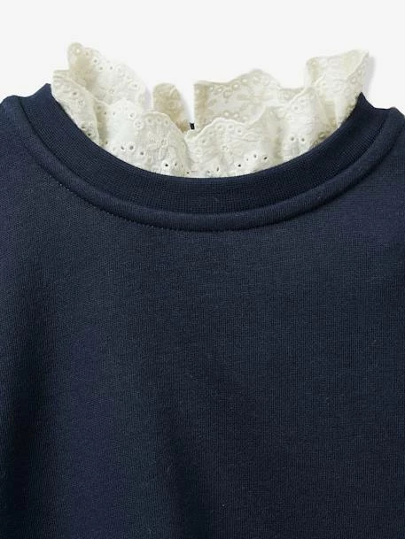 Sweat Col En Dentelle Fille CYRILLUS Marine - Cyrillus 3 Sweat Col En Dentelle Fille CYRILLUS Marine - Cyrillus – Image 3
