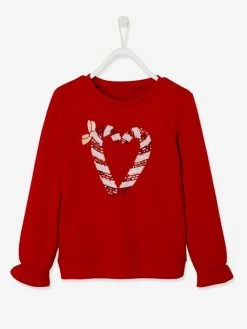 Sweat De Noël Motif Coeur En Sequins Détails Irisés Rouge - Vertbaudet 6 Sweat De Noël Motif Coeur En Sequins Détails Irisés Rouge - Vertbaudet -cyrillus boutique sweat de noel motif coeur en sequins details irises 1