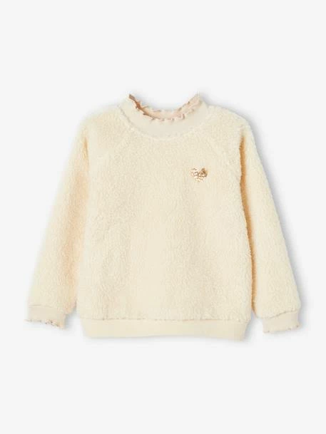 Sweat En Sherpa Fille Finitions Fantaisie Rose - Vertbaudet 3 Sweat En Sherpa Fille Finitions Fantaisie Rose - Vertbaudet – Image 3