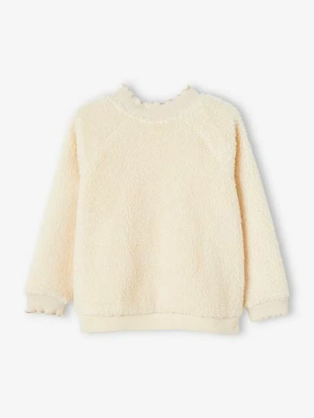 Sweat En Sherpa Fille Finitions Fantaisie Rose - Vertbaudet 4 Sweat En Sherpa Fille Finitions Fantaisie Rose - Vertbaudet – Image 4
