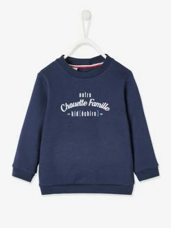 Sweat Enfant Notre Chouette Famille Collection Capsule Vertbaudet Fabrication Française Encre - Vertbaudet