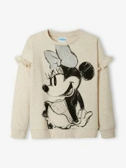 Sweat Fille Disney® à Volants Beige Chiné - Minnie 6 Sweat Fille Disney® à Volants Beige Chiné - Minnie -cyrillus boutique sweat fille disney a volants 1