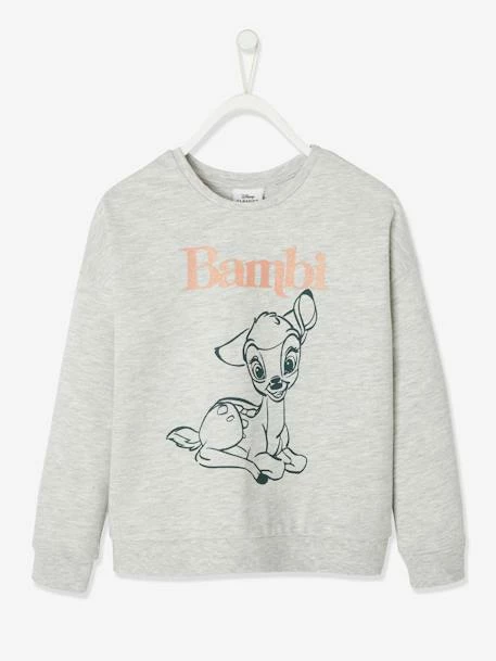 Sweat Fille Disney® Bambi Gris Chiné Animé - Disney 2 Sweat Fille Disney® Bambi Gris Chiné Animé - Disney – Image 2