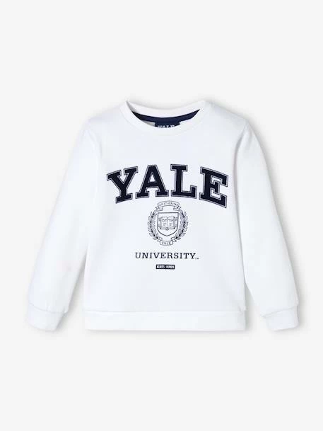 Sweat Fille Yale® Blanc - Toutes Les Marques 1 Sweat Fille Yale® Blanc - Toutes Les Marques