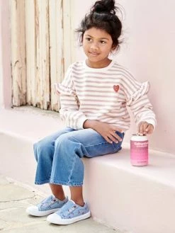 Sweat Marinière Fille Manches à Vollants Rayé Vert - Vertbaudet 10 Sweat Marinière Fille Manches à Vollants Rayé Vert - Vertbaudet -cyrillus boutique sweat mariniere fille manches a vollants 4