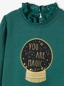 Sweat Motif Boule Magique Animée De Sequins Fille Vert Anglais - Vertbaudet 5 Sweat Motif Boule Magique Animée De Sequins Fille Vert Anglais - Vertbaudet -cyrillus boutique sweat motif boule magique animee de sequins fille 2