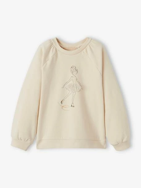 Sweat Motif égérie Détails Fantaisie Fille Beige - Vertbaudet 3 Sweat Motif égérie Détails Fantaisie Fille Beige - Vertbaudet – Image 3