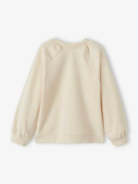 Sweat Motif égérie Détails Fantaisie Fille Beige - Vertbaudet 4 Sweat Motif égérie Détails Fantaisie Fille Beige - Vertbaudet – Image 4