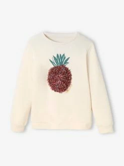 Alternative view of Sweat Motif Fantaisie Fille écru - Vertbaudet