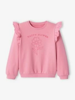 Sweat Motif Fleur Flocké Fille Volants En Broderie Anglaise Rose Bonbon - Vertbaudet 9 Sweat Motif Fleur Flocké Fille Volants En Broderie Anglaise Rose Bonbon - Vertbaudet -cyrillus boutique sweat motif fleur flocke fille volants en broderie anglaise 3