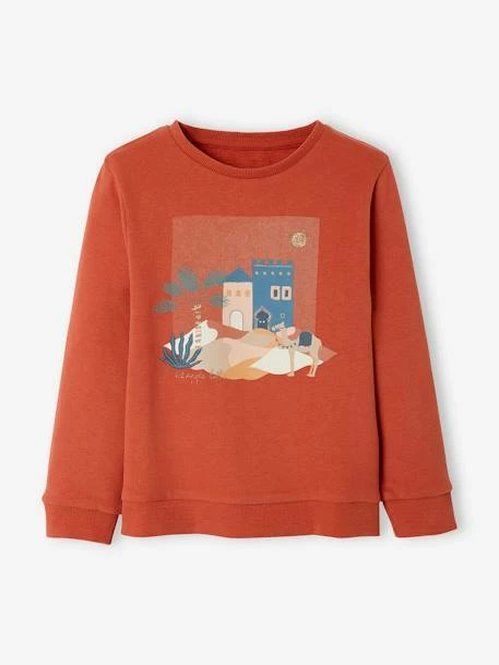 Sweat Motif Maroc Détails Pailletés Fille Orange Grisé - Vertbaudet 2 Sweat Motif Maroc Détails Pailletés Fille Orange Grisé - Vertbaudet – Image 2