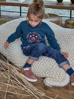 Sweat Motif Poupée Russe Fille Bleu Ardoise Foncé - Vertbaudet -cyrillus boutique sweat motif poupee russe fille 5